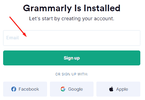 grammarly registration